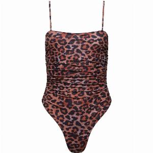 Get 15 discount on the Seychelles Ruched One Piece in leopard print