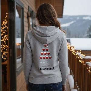 Enjoy 38 Discount on Customised Wine Christmas Hoodie