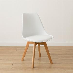 Ensemble 4 chaises polypropylène blanc Scandinavian