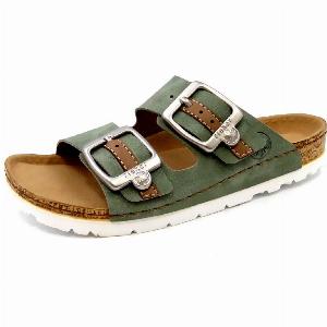 Flache grüne Pantolette Größe 36 für stilvolle Sommerlooks
