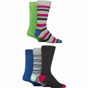 Get 33 Discount on Mens 5 Pack SOCKSHOP Wildfeet Bamboo Socks GreyPurpleBlue 711