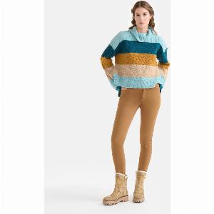 Pantaloni in gabardina smerigliata con taschino Geo Classic Caramello