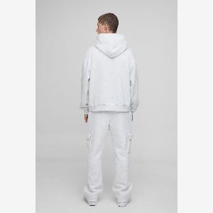 Herren Basic CargoJogginghose mit geradem Bein  Grey Marl  Größe Medium  boohooMAN