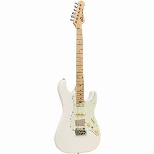 EGitarre massiver Korpus Charlotte Series mit Gigbag Olympic White Finish