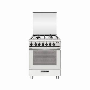 Glem Gas Cucina a Gas SA664MWH6 Bianco Opaco 90X60 con Forno Ventilato