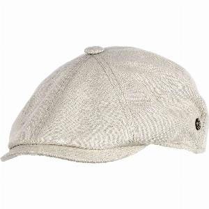 Leinen Newsboy Schiebermütze Amalfi Handmade beige XL