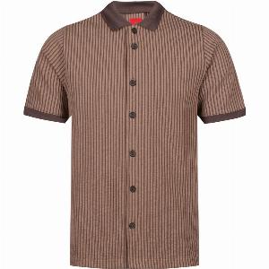 Matagalpa button up textured jacquard polo