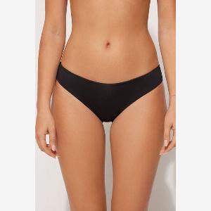 Tezenis Bas de Bikini Échancré Arrondi Recyclé Femme Noir Taille S