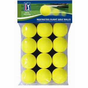 PGA Tour Foam Practice Balls 12 Pack Yellow