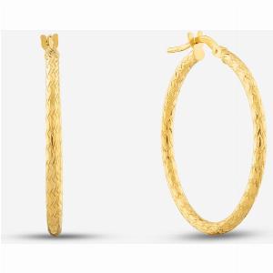 30mm Diamond Cut Creole Earrings in 9ct Yellow Gold Now 161 Save 5