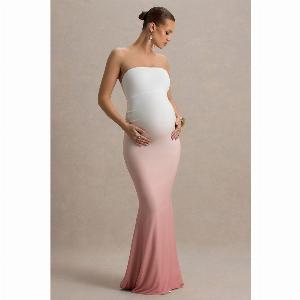 Sharnie Pink Ombre Strapless Maternity Maxi Dress  18 Off