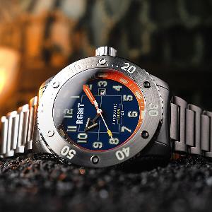 Mens RGMT AllBrite Tritium Automatic  Denim Blue Dial WatchBlue