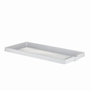 Soucoupe jardinière rectangle Legno en plastique  L 93 x l 36  Blanc