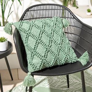 Drift Alda Woven Outdoor Filled Cushion 43cm x 43cm Green