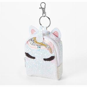 Porteclés mini sac à dos licorne rose glacé de Claire