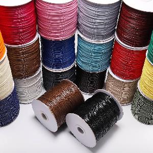 10 Mlotto 10 15mm Nero Bianco Cotone Cerato Cavo di Filo Cord String Fit Bordare Mestiere Collana FAI DA TE Per La Produzione di Gioielli forniture 05mm