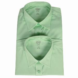 1880 Club Twin Pack Boys Short Sleeve Shirt In Lt Green  165