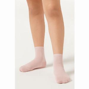 Calzedonia Chaussettes basses avec coton fille Unisex Rose Taille 3133