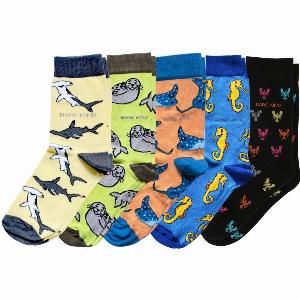 Ocean Rainbow 5 Pack Bamboo Sock Set  UK Adult 711
