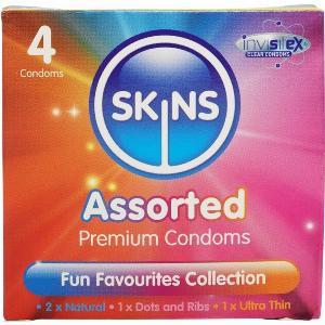 Enjoy 27 Discount on Assorted Skins 4Pack 2 Natural Dots  Rib Ultra Thin