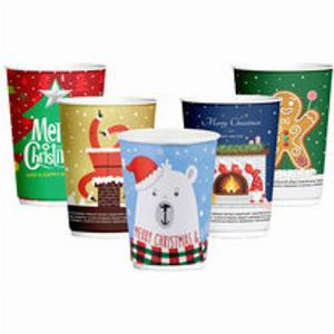 Reduzierter Preis Doppelwandige Heißgetränkebecher Weihnachtsmix 25 Stk