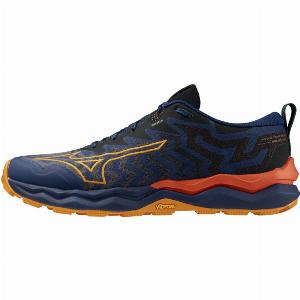 Mizuno Wave Daichi 8 Marineblau Orange  Schuhe Größe 465  EUR