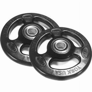 York 2 x 15kg Rubber ISOGrip Weight Plates