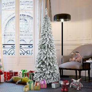 HOMCOM Weihnachtsbaum 180 cm mit Kunstschnee 523 Astspitzen jetzt 6390  7  Rabatt