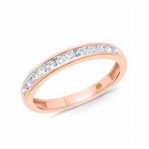 Jaipur Channel Set Lab Grown Diamond Ring  Rose Gold 16 CT TW