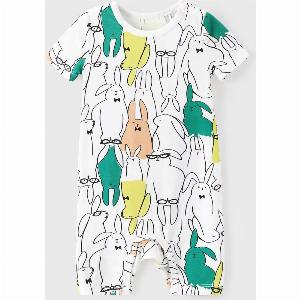 Bamboo Family PJs with Rabbit Print  Short Sleeve Set for Kids Now 1050