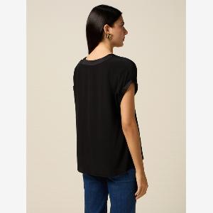 Sconto del 50 su blusa nera in viscosa con scollo a V taglia L