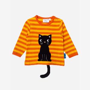 Enjoy 10 Discount on Organic Black Cat Applique TShirt  Age 45 Years