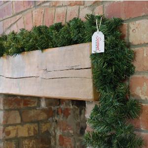 2 Pack 270cm 9ft x 20cm Imperial Pine Christmas Garland Decoration Plain Green