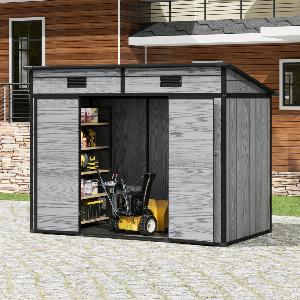 8x4FT Outdoor Plastic Garden Storage Shed