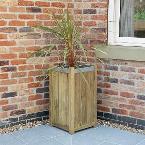 Forest Slender Small Wooden Garden Planter 1x1 03x03m