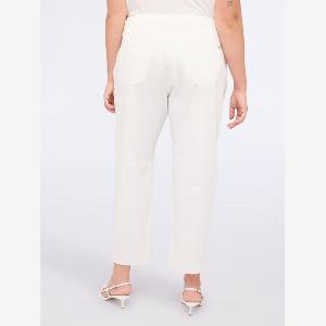 Fiorella Rubino  Pantaloni moon fit in misto cotone Donna Bianco Taglia 37 46 IT