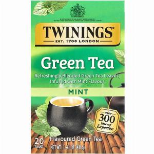 Twinings Flavored Green Tea Mint 20 Tea Bags 141 oz 40 g
