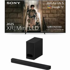 Sony K55XR55B 55 Inch BRAVIA 5 Mini LED 4K UHD HDR Smart TV and HTB600 312ch BRAVIA Theatre Bar 6 Soundbar with Subwoofer