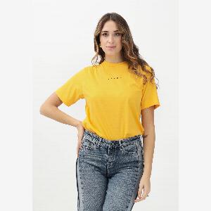 MARNI Tshirt a manica corta gialla per donna ragazzi e bambini con stampa logo