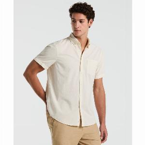 Seersucker Short Sleeve Shirt In Birch