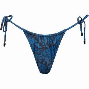 Waikiki String Tie Bikini Bottom Blue Leaf