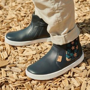 Energy Navy leather zipup ankle boots