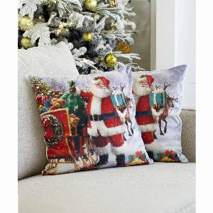 Damart 2 Santa Cushion Covers