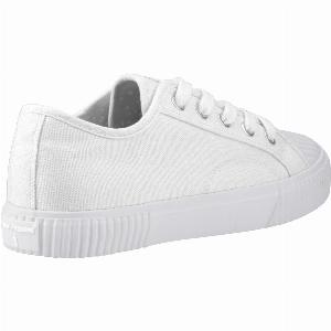 Hush Puppies Freya Canvas Textile Womens White Trainers