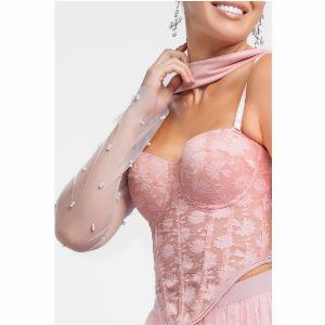 Enjoy 20 Discount on Goddivas Embellished Fingerless Mesh Gloves