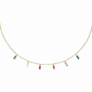 Profitez de 40 de réduction sur le collier en argent jaune et oxyde multicolore