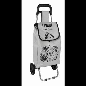 Chariot de courses à motif assortis  25L  Modèle aléatoire  H 88 x P 28 x L 30 cm