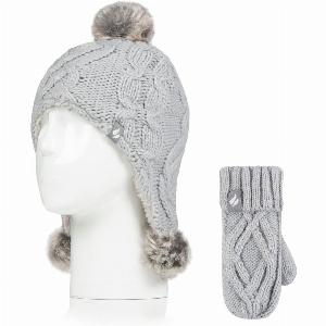 Childrens Majestic Explorer Hat and Mittens Set  Grey now 999 41 Off