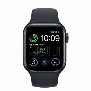 Apple Watch SE 2022 40 mm GPS  Noir Minuit  bracelet sport Noir SM