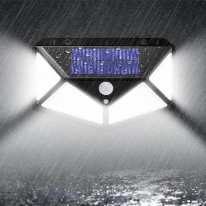 Lampada Ricarica Solare 314027 Sensore di Movimento a 114 LED Angolo Luce 120